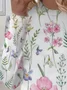 Women's Floral Spring Print Crew Neck Long Sleeve T-Shirt