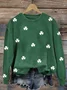 Women's St. Patrick's Day Shamrock Print Sweatshirt