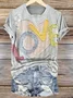 Geometric Regular Fit Vintage T-Shirt