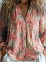 Shawl Collar Loose Ethnic Shirt