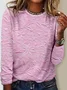 Casual Long Sleeve Round Neck T-Shirt