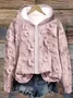 3D Printing Floral Embroidered Lace Cozy Full Zip Hoodie