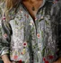 Ladies Vintage Cute Floral Print Casual Long Sleeve Comfortable Cotton Shirt