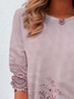 Women's Floral Spring Print Casual Round Neck Tunic Long Sleeve T-Shirt