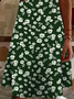 Women's Floral Spring Print Casual V-Neck Short Sleeve Dress