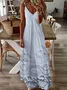 Gradient Pattern Vintage Loose Dress With No