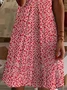 Women's Striped Spring Print Casual V-Neck Short Sleeve Dress