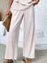 Women's Solid Color Casual Vest And Trousers Two-Piece Suit