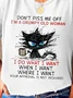 Don't Piss Me Off I'm A Grumpy Old Woman Printed Crew Neck Women's T-shirt