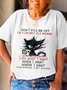 Don't Piss Me Off I'm A Grumpy Old Woman Printed Crew Neck Women's T-shirt