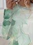 Women's Spring Floral Gradient Print Casual Round Neck Long Sleeve T-Shirt