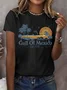 Women's Gulf Of Mexico Print Round Neck T-Shirt