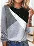 Casual Long Sleeve Round Neck T-Shirt
