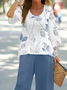 Women's Floral Spring Print Casual Fashion Two Piece Suit