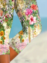 Women's Floral Spring Print Casual Leggings