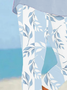 Women's Floral Striped Spring Print Casual Leggings