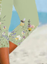 Women's Floral Spring Print Casual Leggings