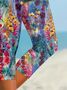 Women's Floral Spring Print Casual Leggings
