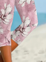 Women's Floral Spring Print Casual Leggings