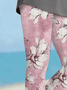 Women's Floral Spring Print Casual Leggings