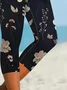 Women's Floral Spring Print Casual Leggings