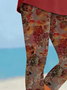 Women's Floral Spring Print Casual Leggings