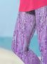 Women's Striped Spring Print Casual Leggings