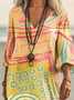 Cotton Casual Dress With No Belt