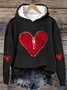 Valentine's Day Fashion Heart Zipper Hoodie