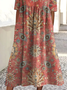 Women's Short Sleeve Summer As Picture Floral Printing Crew Neck Daily Going Out Casual Maxi H-Line Shift Dress Dress