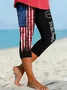 Women's July 4th Independence Day Flag Print Leggings