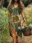 Regular Fit Casual Floral Dress With No