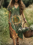 Regular Fit Casual Floral Dress With No