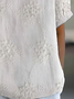 Women's Floral Print Spring Lapel Short Sleeve Shirt