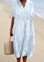 Floral Casual Dress With No