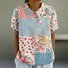 Casual Lapel Short Sleeve Printed Shirt