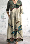 Animal Casual Dress With No