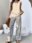 Regular Fit Casual Two-Piece Set With No