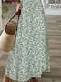 Women's Spring Summer Floral Print Casual V Neck Short Sleeve Dress