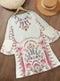 Floral Vacation Dress With No