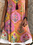 Regular Fit Hawaii Ethnic Dress With No