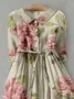 Cotton Regular Fit Casual Dress With Belt