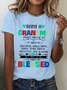 Being A Grandma Doesn't Make Me Old It Makes Me Blessed Cotton T-Shirt