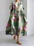 Casual Regular Fit Crew Neck Dress With No