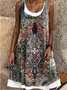 Vacation Crew Neck Dress With No