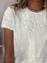 Women's Spring Floral Print Crew Neck Short Sleeve T-Shirt