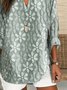 Loose Elegant Floral Cotton Blouse
