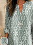 Loose Elegant Floral Cotton Blouse