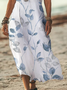 Women's Floral Print Casual V-Neck Short Sleeve Dress