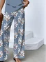 Casual Regular Fit Floral Crew Neck Two-Piece Set With No
